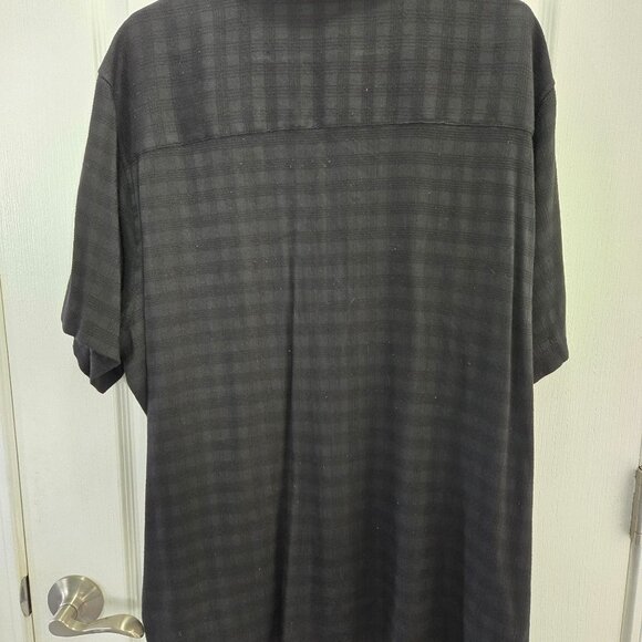 John Henry Men's Black Short Sleeve Button-Up Shirt XXL - Picture 2 of 5